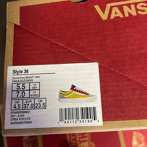 Vans old skool Style 36 Sunshine Multi colors true white - Picture 9 of 9